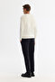 Men's Ecru Bicycle Double Collar Textured Cotton Knitwear Regular Fit Sweater A42Y5190 - 4
