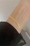 Ezme Hasır Model Flat Snake Gold Yellow Women's Men's Steel Bracelet Imprint Scb19Y - 6