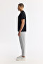 Men's Black Crew Neck Reflective Bi-Stretch Interlock Regular Fit T-Shirt A51Y1037 - 3