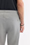 Men's Gray Elastic Waist Lace-Up Soft Touch Regular Fit Sweatpants A51Y3402 - 5