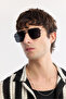Men's Black Apaj Collar Patterned Cotton Short Sleeve Comfort Fit Shirt A51Y2108 - 6