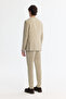 Men's Beige Mono Collar Bi-Stretch Blazer Comfort Slim Fit Jacket A42Y4011 - 4
