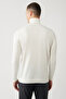 Men's Ecru Turtleneck Cotton Knitwear Sweater A32Y5144 - 4