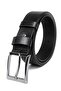 4cm Black - Brown 2-Piece 100% Buffalo Leather Men's Classic/Sport Belt - 2