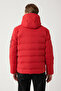 Men's Red Goose down Water Repellent Windproof Thermometer Detachable Hooded Puffer Coat A32Y - 4