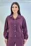 Buckle Detailed Shirt Collar Jacket