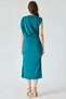 Drape detaylı örme elbise - 3