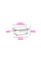 Fresco Glass Storage Container Set of 4 Small Size 400 ml Rectangular White Locking Lid - 4