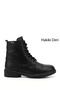Women's Black Zippered Genuine Leather Boots