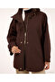 Wide Hooded Collar Long Sleeve Raincoat - 5