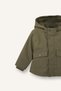 Windproof Hooded Zippered Coat with Snap Pockets and Plush Lining Baby Boy E8248A525Au - 5
