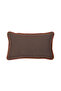 Leather Detailed Rectangular Pillow (30X50 cm)