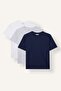 Okul Regular Fit Crew Neck Short Sleeve 3-Piece Basic T-Shirt Set for Boys I1516A826Au