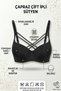 Crossed Double Drawstring Support Wire Bra (3-Pack Advantage Pack - Black, White & Nude) - 4