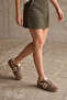 Women's Sneakers Lace-Up Flat Sole Sneakers Tiyone Taupe Suede - 6
