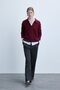 Regular Fit Polo Collar Claret Red Sweater F0405Ax26Wn - 2