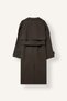 Regular Fit Wide-Collar Belted Wool Coat H3956AX26WN - 7