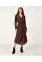 Tight Shirt Collar Long Sleeve Dress