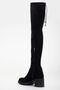 Μπότες Clara Stretch Suede Μαύρες - 6