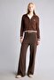 Regular Fit Polo Collar Hair Knit Zippered Cardigan H2148Ax26Au - 2