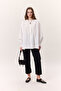 Gathered Detail Wide Shirt Ecru - 7