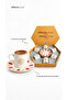 Porcelain Acem Zade Red-Blue Coffee Cup Tea Saucer 12.5cm 12 Pcs