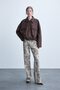 Balloon Fit Jacket with Collar, Zipper and Snap Closure Jacket Coat H3823Ax26Au - 2