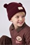 Woven Label Ear-Trimmed Knitwear Beanie for Baby Boy C8595A526Wn - 2