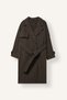 Regular Fit Wide-Collar Belted Wool Coat H3956AX26WN - 6