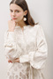 Jacquard Satin Shirt Vanilla - 2
