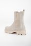 Luna Side Elastic Leather Boots Beige - 7