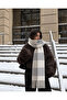 Soft Textured Tassel Plaid Pattern Warm Scarf - Available in Grey, White, Beige Colors Sal1284