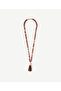 Long Necklace with Tassels and Natural Stones