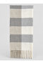 Soft Textured Tassel Plaid Pattern Warm Scarf - Available in Grey, White, Beige Colors Sal1284 - 5