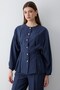 Women's Belted Button Detailed Blouse & High Waist Palazzo Trousers Set - 2