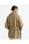 Butterfly Collar Windbreaker Short Top Coat - 4