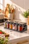 1182 6-Piece Spice Rack Set with Stand, Self-Adhesive Lid and Spoon - Spice Rack with Label - 2