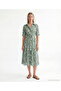 Loose Shirt Collar Long Sleeve Dress - 4