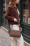 Women's Crossbody Clutch & Portfolio Hand and Shoulder Bag with Zippered Inner Pocket Faris Brown - 3