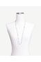 Long Natural Stone Necklace with Closure Detail - 3
