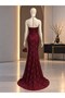 Burgundy Lace and Pearls Evening Dress 583401 - 7