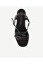 Leather Sandals with Crossed Straps and Stitching Detail - 6