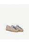Embroidery Detailed Striped Fabric Espadrille - 3