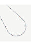 Long Natural Stone Necklace with Closure Detail - 2