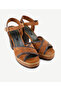 Special Jute Painting Platform Heeled Sandals - 4