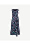 Belt Detailed Sleeveless Double Breasted Midi Length Dress - 5