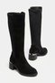 Women's Black Suede Diving Fabric and Metal Heeled Thick Heel Boots – Super Flexible Stylish Winter Boots - 4