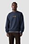Sunset Crew Neck Navy Blue Men's Sweatshirt