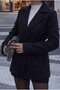 Black Tie-Detail Relaxed Fit Cashmere Cardigan/Jacket - 4