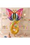 Rainbow Butterfly Theme 6th Birthday Balloon Set Butterfly Spring Theme Birthday Balloons
